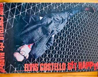 Original Vintage Mini Poster / Book Clipping - Elvis Costello - My