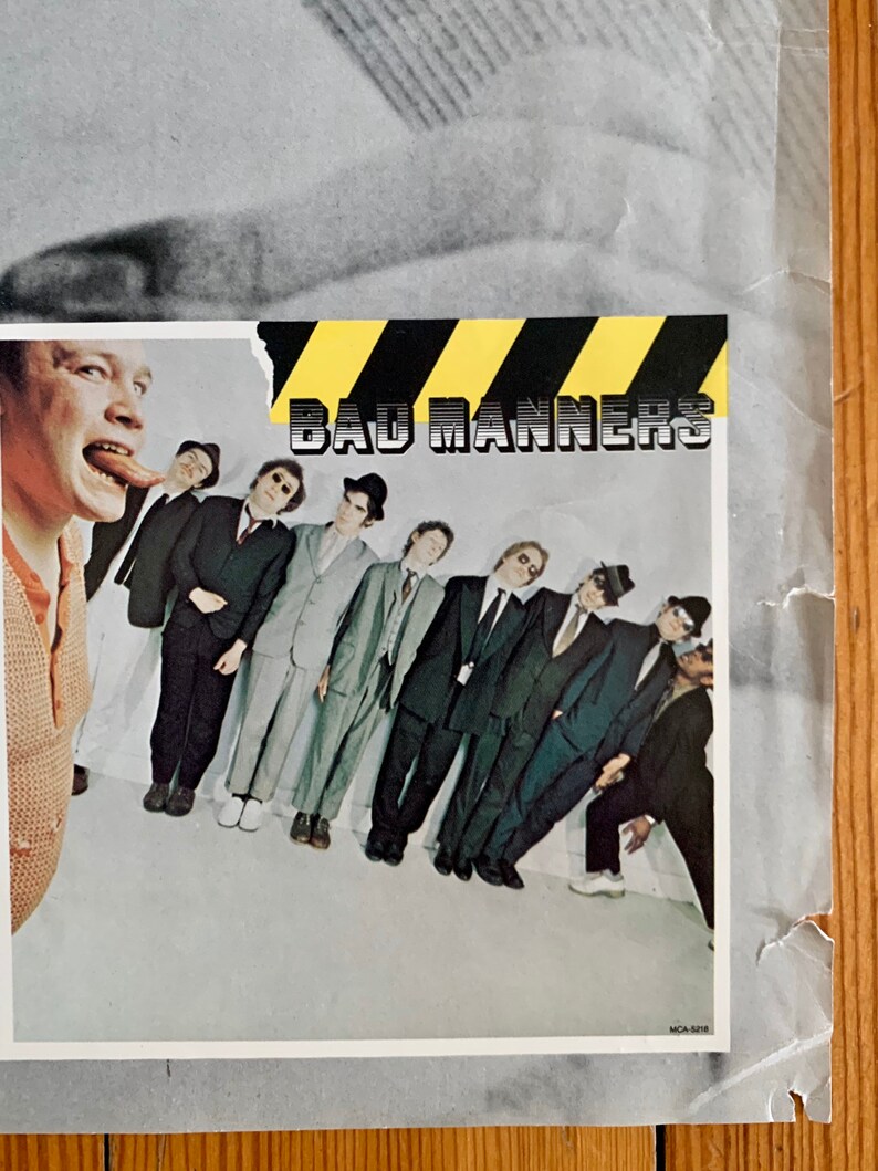 Authentic Vintage Rare 1981 BAD MANNERS MCA Records Advertising Poster 18\u201dx24\u201d