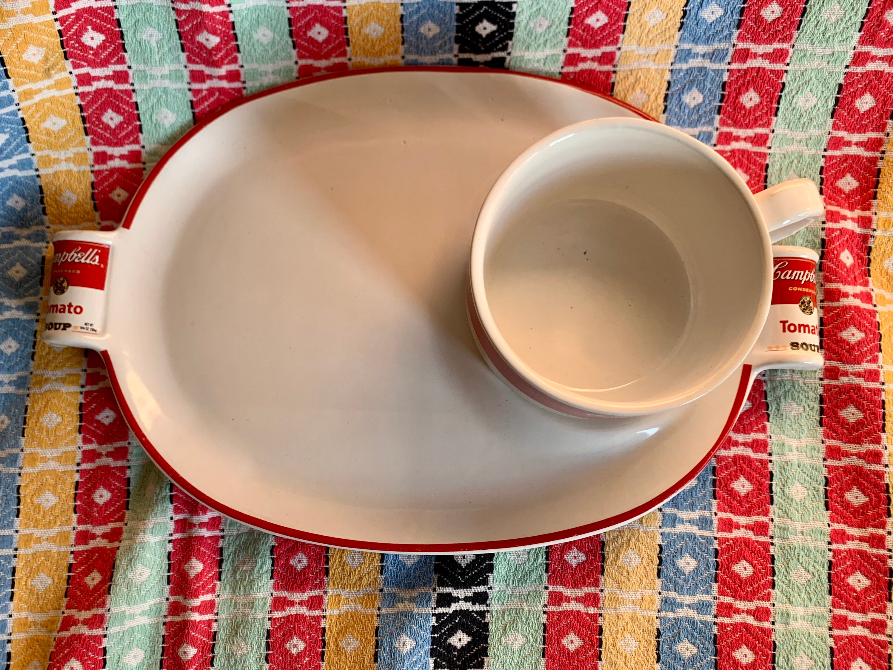 Vintage 1994 licensed Campbells Soup Lunch Set plate and Etsy