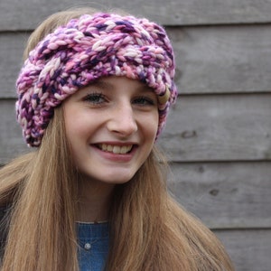 Cable knit headband