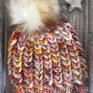 Geflochtene Herzen Luxus handgestrickte Mütze