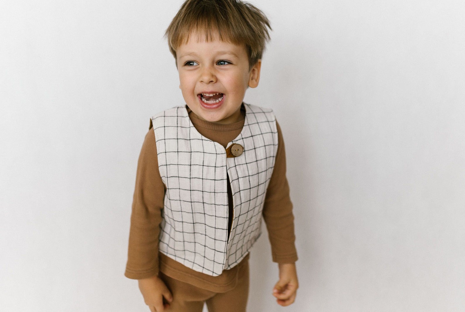 Washed Linen Baby Vest/ White Checked Linen Vest/ Baptism Etsy