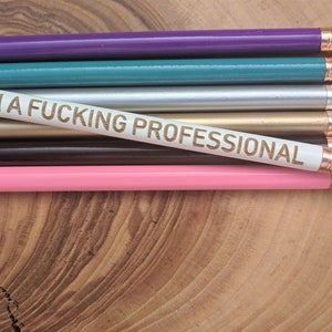 I'm A Fucking Professional | Funny Swearing Unique Pencil | Motivational Office Supplies Stocking Stuffer