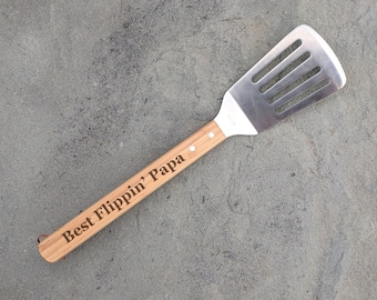 Meilleure spatule Flippin' Papa Oncle Dad Brother | Spatule pour barbecue | Un cadeau unique pour la fête des mères pour lui, un barbecue en plein air