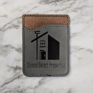 La cartera del teléfono del logotipo del negocio/personalizó el portatarjetas personalizado para la parte posterior del teléfono