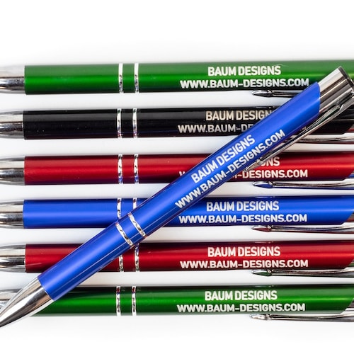 Personalized Business Pens Bulk Custom Text Order Marketing Etsy