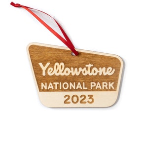 Yellowstone National Park Ornament | All Years & Parks Available | Unique Custom Christmas Ornament Gift