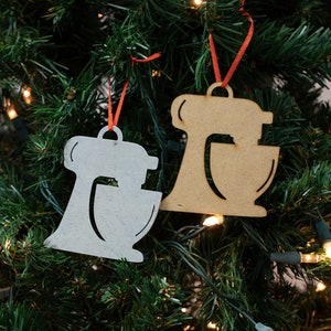 Baking Mixer Bowl Metal or Wood Ornament | Unique Christmas Baker Baking Chef Cook Gift | Ready To Ship Gift