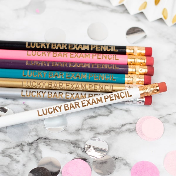 Lucky Bar Exam Pencil | Cute Unique Pencil | Motivational Office Supplies Stocking Stuffer