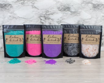 Relax Bitch Bath Bomb Bag Bath Salt | Bath Dust Crumbles Salts Powder | Unique Funny Gift Mother's Day Gift