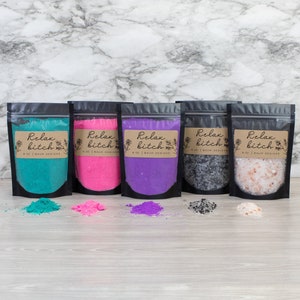 Relax Bitch Bath Bomb Bag Bath Salt | Bath Dust Crumbles Salts Powder | Unique Funny Gift Mother's Day Gift