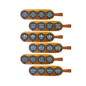 Personalized Beer Flight Board Drink Flights | Funny Drinking Gift Whiskey Wine Margarita Coffee Flight Groomsmen Gifts Unique Gift