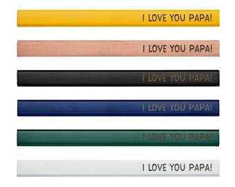 I Love You Papa! | Carpenters Construction Plumbers Tradesman Pencils | Unique Fathers Day Gift Stocking Stuffer For Him Stocking Stuffer