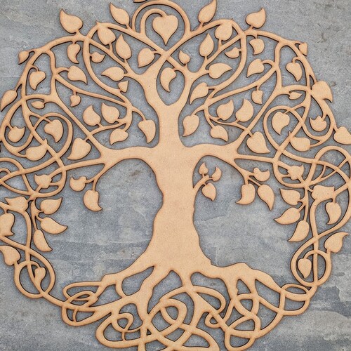 Tree Decor Laser Cut Wood Tree of Life Decor Laser Cut Art Etsy