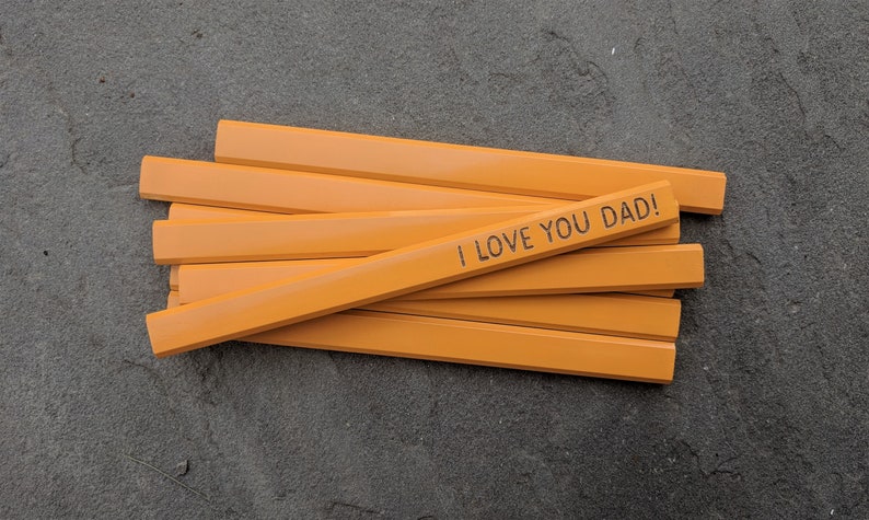 Carpenters Construction Plumbers Tradesman Pencils Unique Fathers Day Gift Stocking Stuffer For Him I Love You Dad!