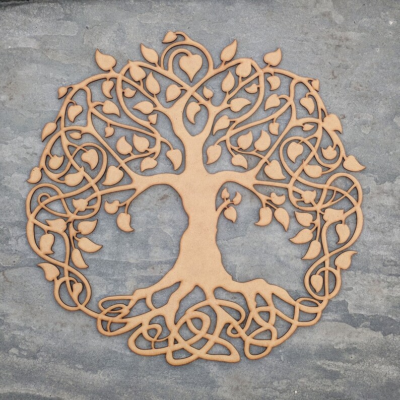 Albero della vita / Arte della parete Taglio laser Legno Segno Etsy