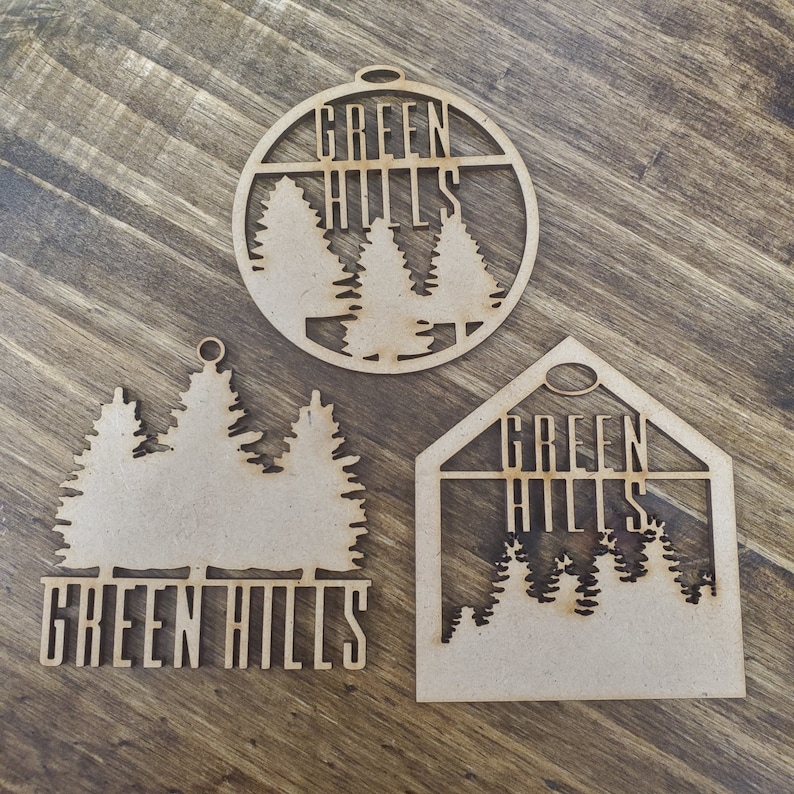 BULK Personalized Custom Wood Ornaments Laser Cut Unique Etsy