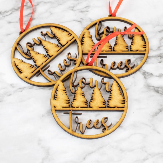 BULK Personalized Custom Wood Ornaments Laser Cut Unique Holiday Affordable  Gift 