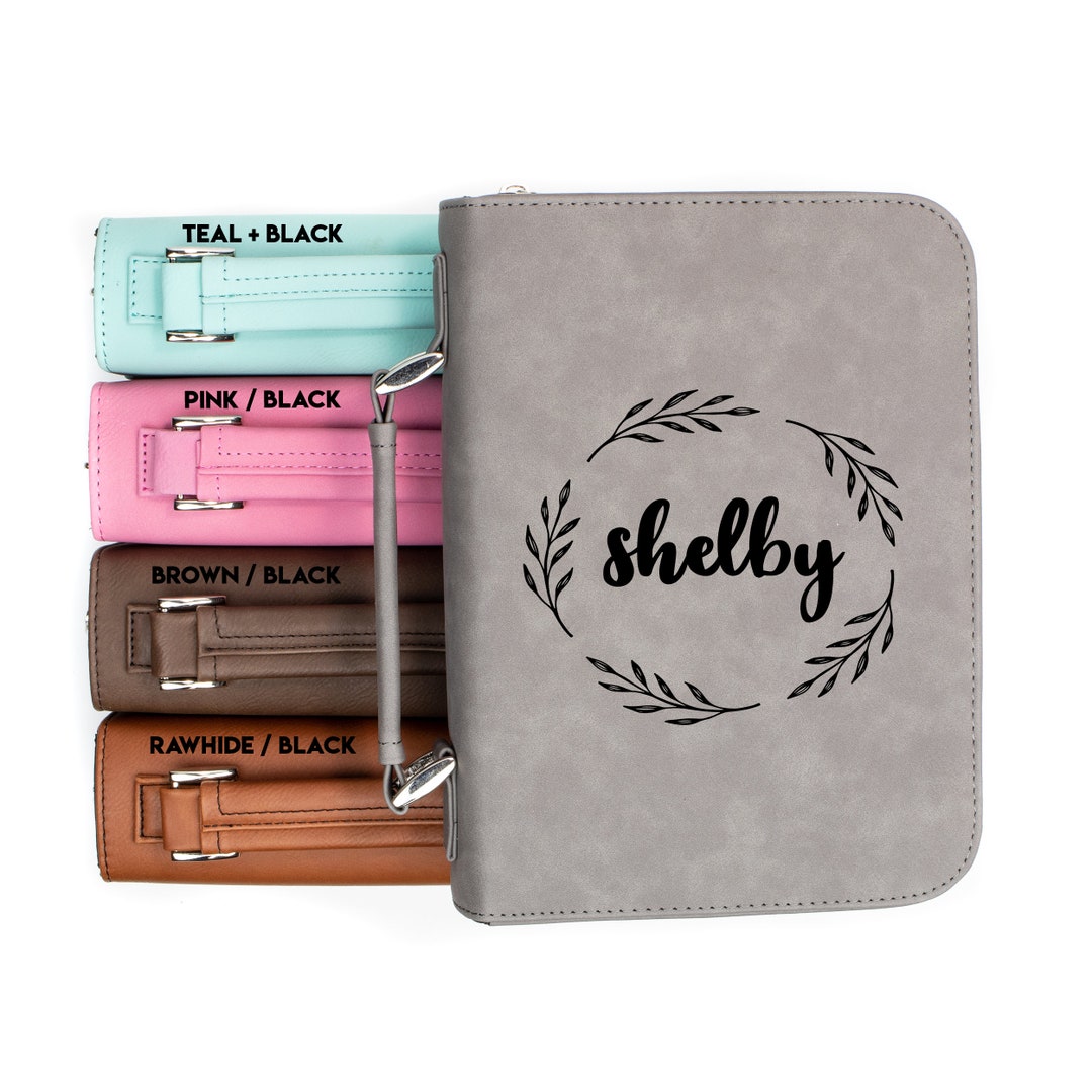 Personalized Name Bible Cover | Custom Faux Leather Bible Case Engraved ...