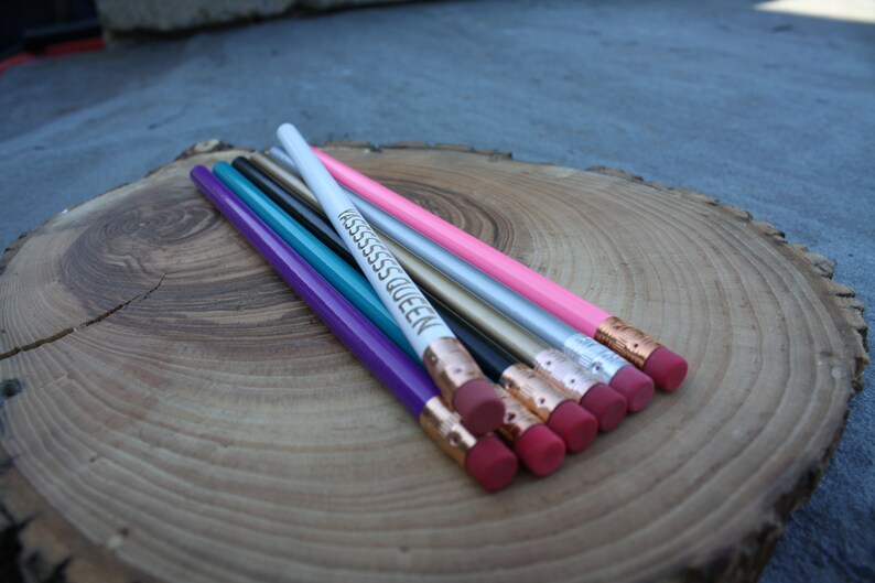 Cute Unique Pencil Yasss Queen! Motivational Girl Boss Office Supplies