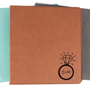 Personalized Wedding Planner Binder Book Faux Leather | Wedding Notebook Custom Bride To Be Planning DIY Bride Bridal Gifts