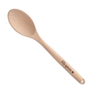 Lets Spoon Wood Spoon Serving Spoon | Unique Housewarming Wedding Bridal Shower Gift