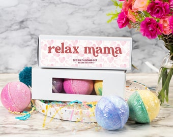 Relax Mama 3pc Bath Bomb Set | Mother's Day Gift Unique Mom Mother Grandma Aunt Gifts