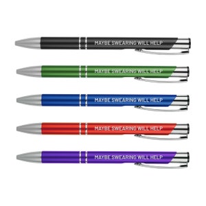 SWEARY PENS / Funny Rude Pens / Adults Only / Can't Be Arsd 