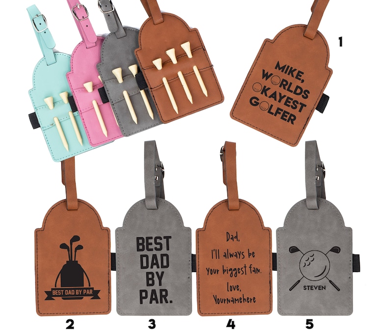 Worlds Okayest Golfer Funny Golf Bag Tag Faux Leather - Etsy
