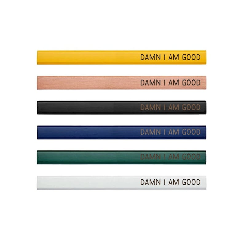 Damn I Am Good Carpenters Construction Tradesman Pencils Unique Funny Ready To Ship Gift for Him Stocking Stuffer For Him Handyman Gift image 1