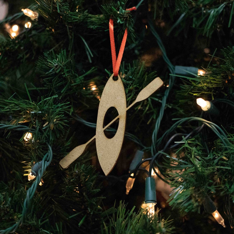Kayak Christmas Ornament 