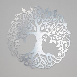 Tree Of Life Metal Sign Galvanized | Large Unique Steel Wall Art | Ready To Ship Gift