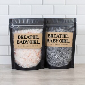 Breathe Baby Girl Bath Bomb Bag Bath Salts | Bath Crumbles Dust Salts Powder | Unique Funny Gift Mothers Day Gift
