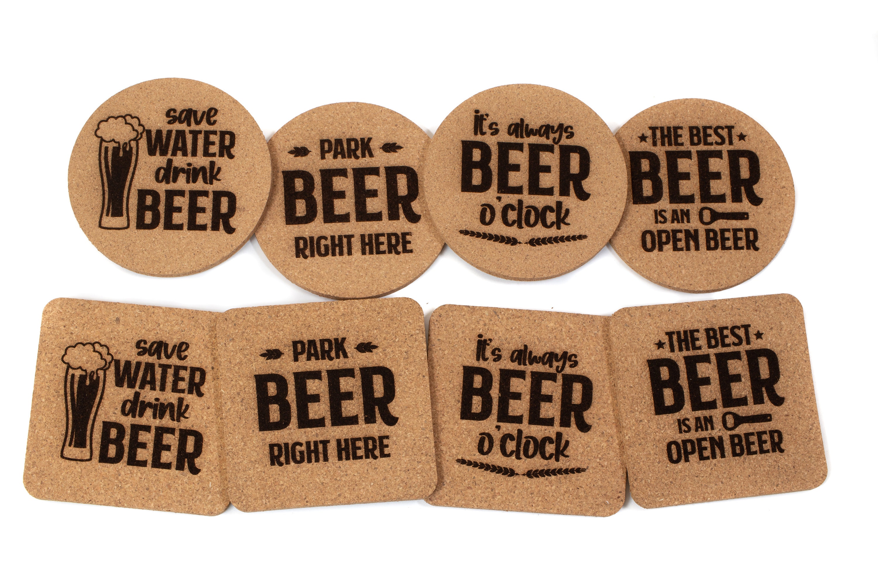 wine alcohol mixed drinks party comic quotes personalized customized Cork coasters pick 6 funny beer