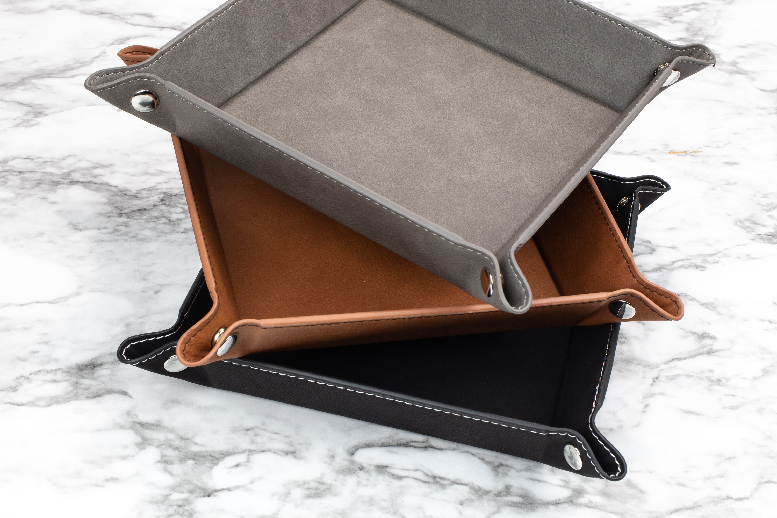 Personalized Ring Jewelry Dish Tray Faux Leather Keys Dish Etsy