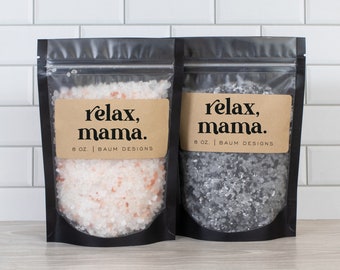 Relax Mama Bath Bomb Bag Bath Salts | Bath Crumbles Dust Salts Powder | Unique Funny Gift Mothers Day Gift