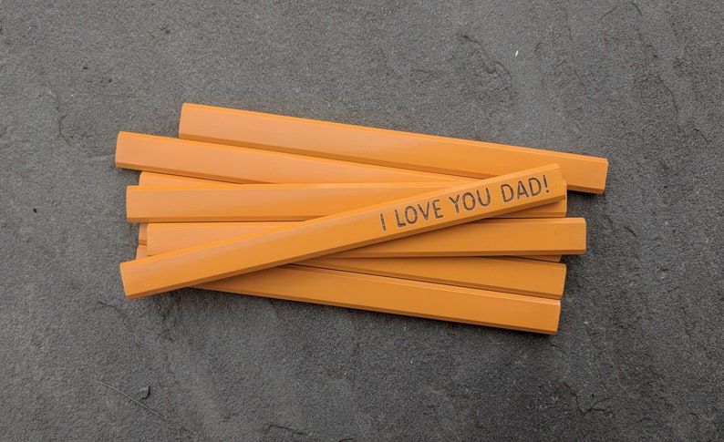 Carpenters Construction Plumbers Tradesman Pencils Unique Fathers Day Gift Stocking Stuffer For Him I Love You Dad!