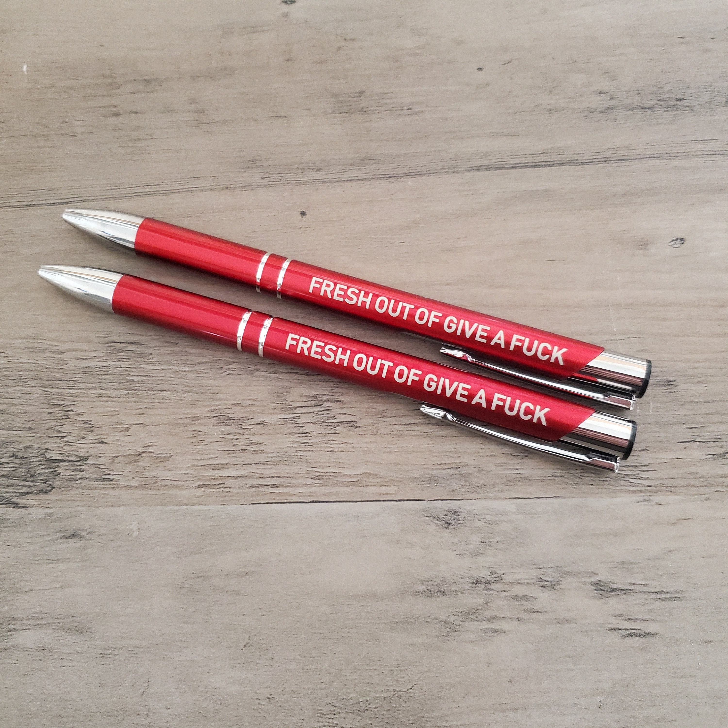 Fresh Out of Give A Fuck Pen Funny Pens Motivational Writing Tools Office  Supplies Coworker Gifts Stocking Stuffer 