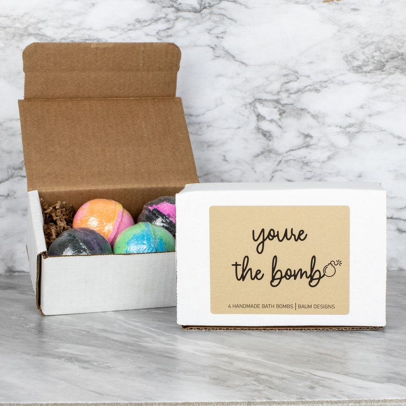 You're The Bomb Bath Bomb 4pc Set Handmade Bath Gift Set Unique Funny Mother's Day Gift image 4
