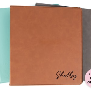 Personalized Kids School Binder Faux Leather | Planner Childrens Binders