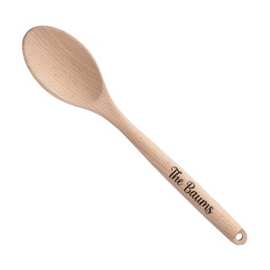 Personalized Spoon Serving Mixing Spoons | Unique Housewarming Wedding Bridal Shower Gift