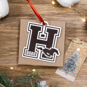School Mascot BULK Personalized Custom Wood Ornaments Laser Cut | Unique Holiday Affordable Gift Charity Fundraiser Church Business