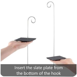 Custom Text Personalized Slate Plant Marker Stake Tall Hanging Label | Unique Garden Memorial Tree Sign