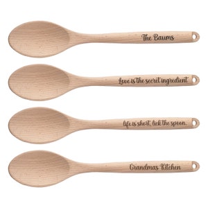 Personalized Spoon Serving Mixing Spoons | Unique Housewarming Wedding Bridal Shower Gift
