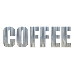 COFFEE Metal Letters Corrugated Galvanized Metal Word Business Sign Home Décor