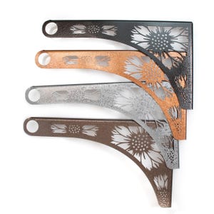 Sunflower Floral Metal Plant Hook Flower Hanger Holder | Hanging Baskets, Planters, Wind Chimes, Bird Feeder, Lantern | Garden Outdoor Decor