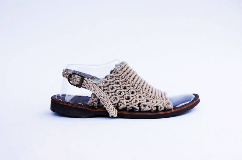 Makramee slingbacks 100/% linen nature ultra lightweight flax sandal-summer must have natural linen slingbacks macramee design shoes