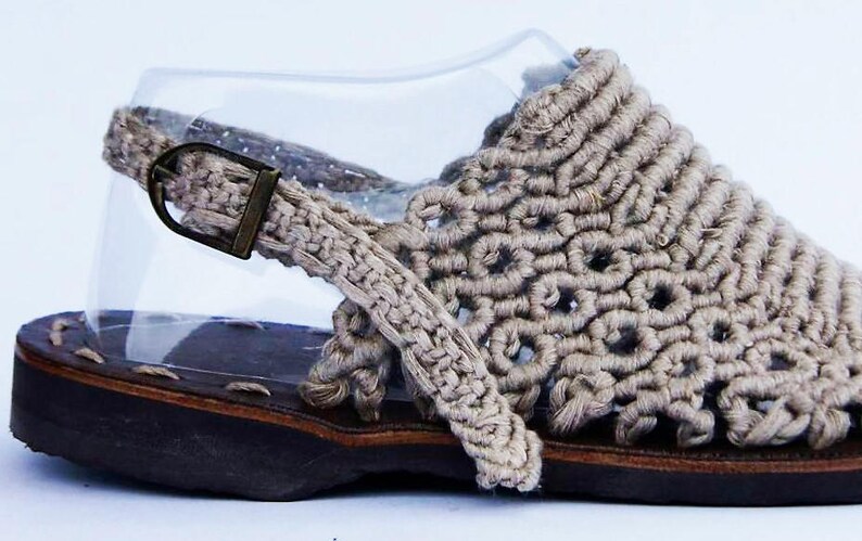 Makramee slingbacks 100/% linen nature ultra lightweight flax sandal-summer must have natural linen slingbacks macramee design shoes