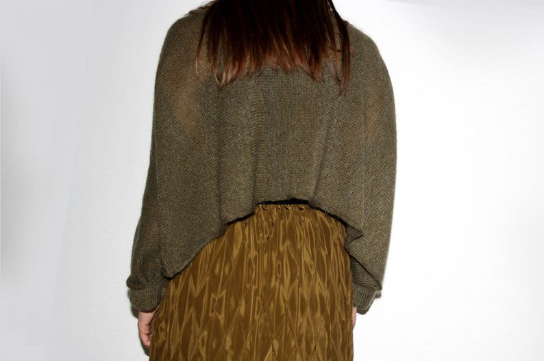 slow fashion knitted winter sweater loose mohair knit women Women/'s knit sweater mohair /& Merino mix in casual layer look