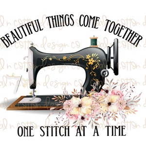 Mooie dingen komen samen, steek voor steek, clipart, sublimatie, waterglijbaan, PNG digitale download